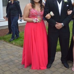 Tiffany Designs Fuchsia Prom Dress